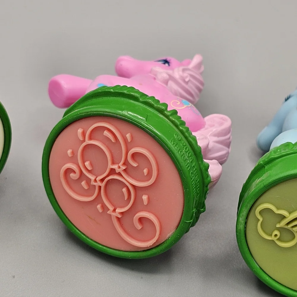 Hasbro My Little Pony G3 Play-Doh 2004 Rubber Stamp Figure Lot Rainbow Sunny Vtg